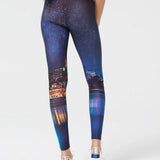 Terez Hi-shine Leggings in NYC Nights Spor Tayt
