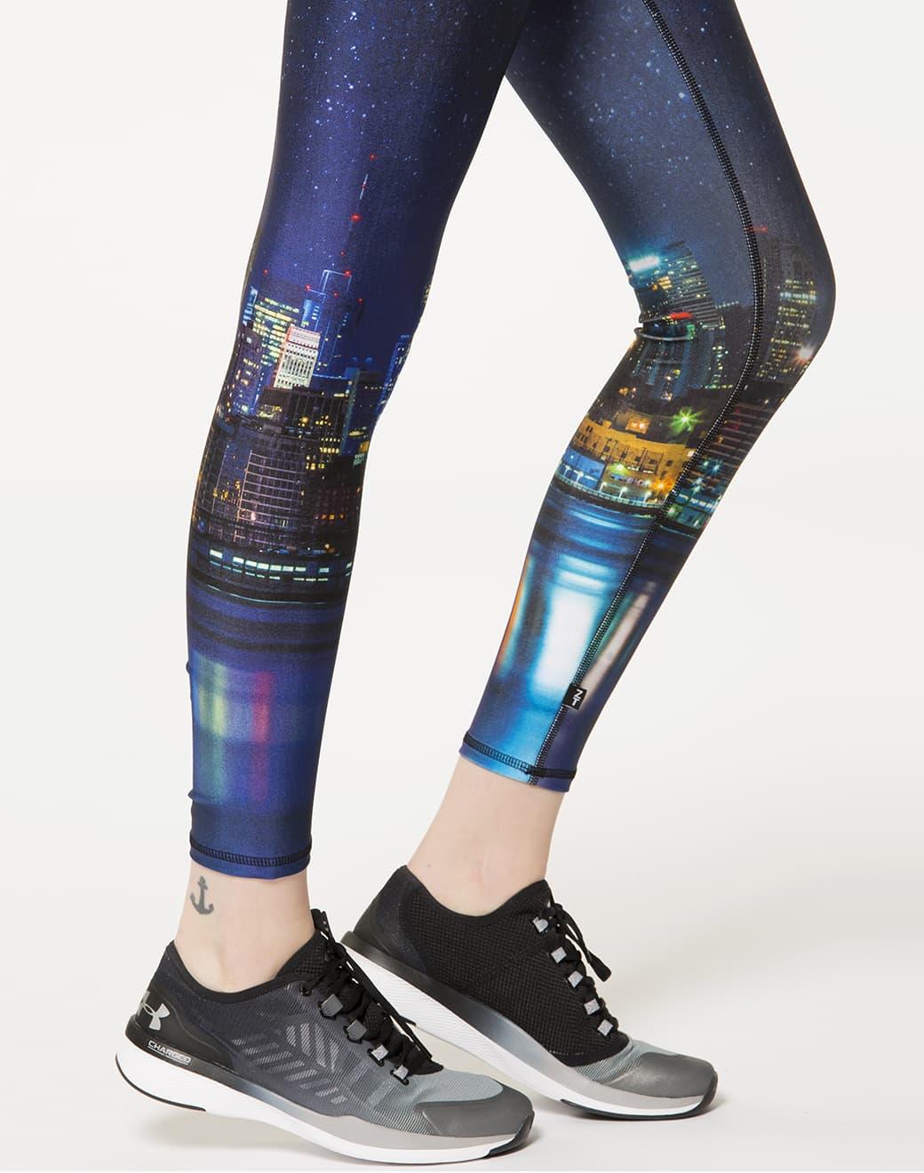 Terez Hi-shine Leggings in NYC Nights Spor Tayt