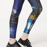 Terez Hi-shine Leggings in NYC Nights Spor Tayt