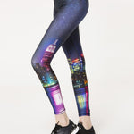 Terez Hi-shine Leggings in NYC Nights Spor Tayt