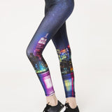 Terez Hi-shine Leggings in NYC Nights Spor Tayt