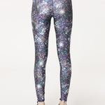 Terez Hi-shine Leggings in Night Sparkle Spor Tayt