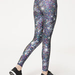 Terez Hi-shine Leggings in Night Sparkle Spor Tayt