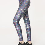 Terez Hi-shine Leggings in Night Sparkle Spor Tayt