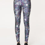 Terez Hi-shine Leggings in Night Sparkle Spor Tayt