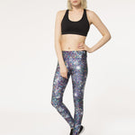Terez Hi-shine Leggings in Night Sparkle Spor Tayt