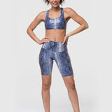 Onzie High Rise Biker Short Blue Mamba Bisiklet Taytı