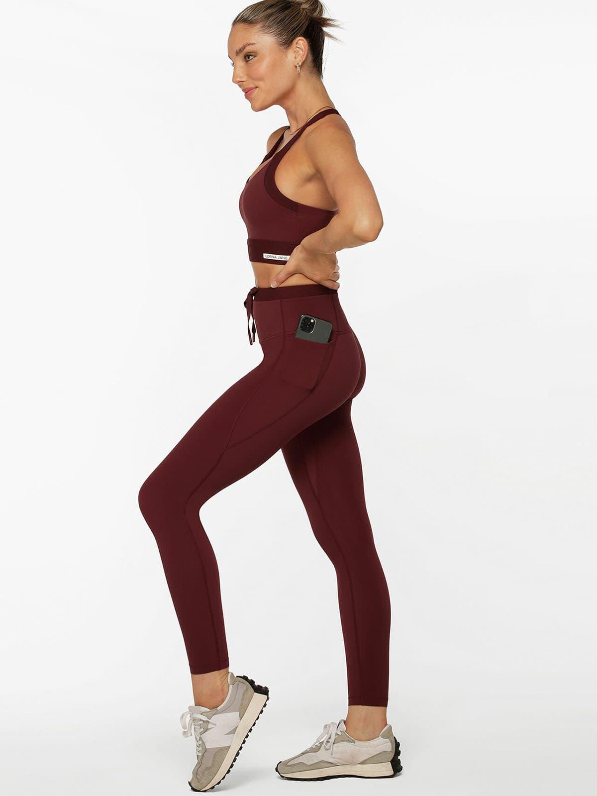 Lorna Jane Keep Up Multi Pockets No Ride Ankle Biter Leggings Tayt