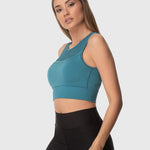 Superstacy Knit Spor Büstiyer - Petrol Rengi