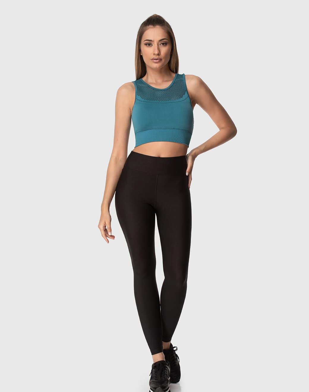 Superstacy Knit Spor Büstiyer - Petrol Rengi