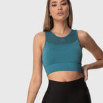 Superstacy Knit Spor Büstiyer - Petrol Rengi