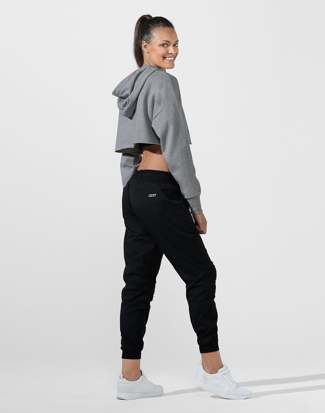 Lorna Jane LJ Cut Off Cropped Hoodie Sweatshirt