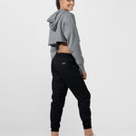 Lorna Jane LJ Cut Off Cropped Hoodie Sweatshirt