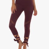 Lurv Sportswear Last Dance Tie Wine Kapri Spor Tayt