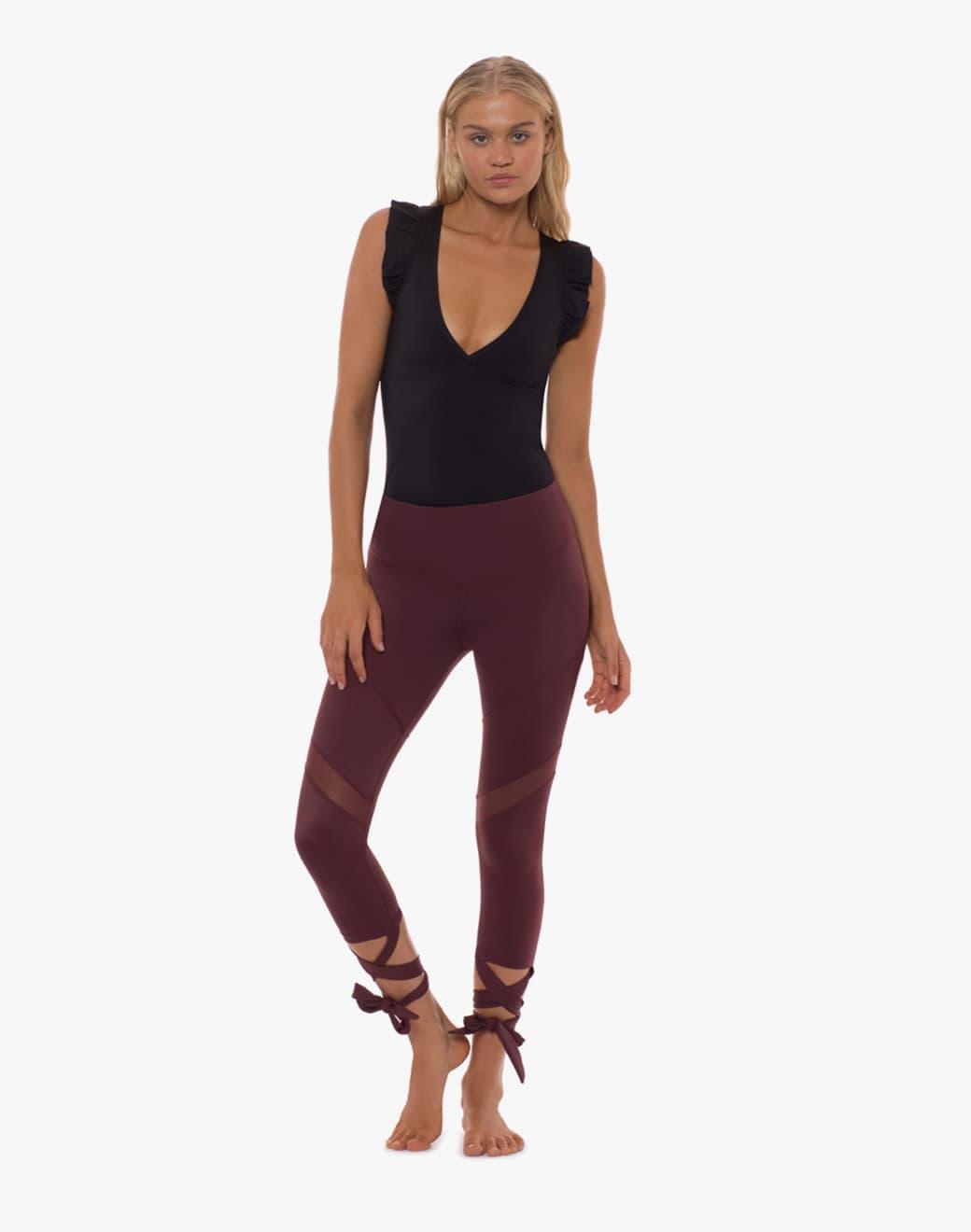 Lurv Sportswear Last Dance Tie Wine Kapri Spor Tayt