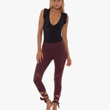 Lurv Sportswear Last Dance Tie Wine Kapri Spor Tayt