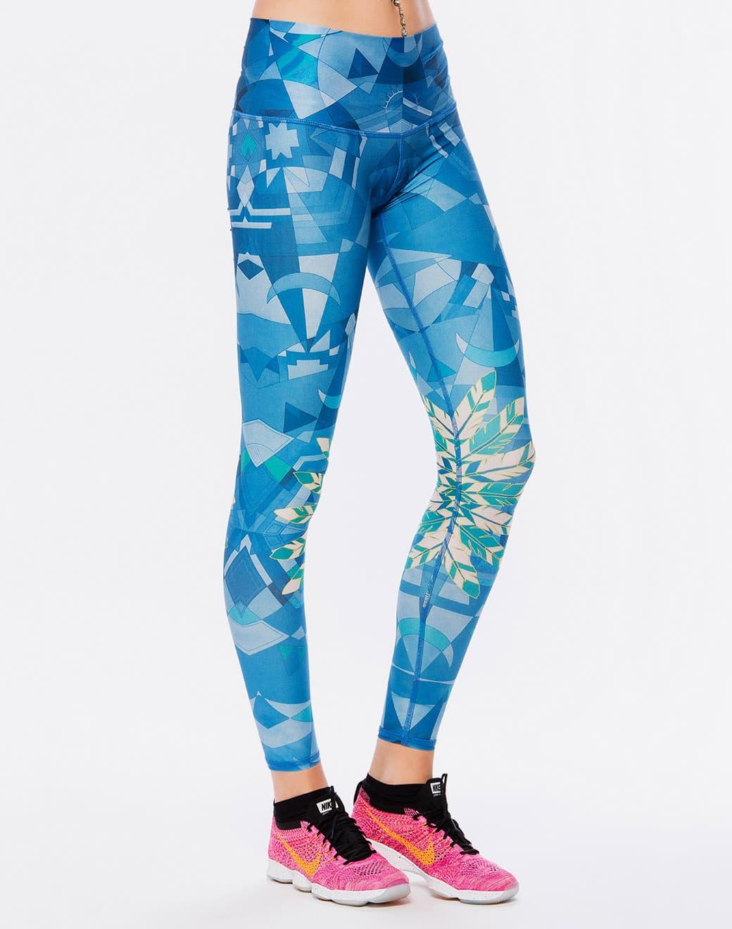Teeki Lightning in a Bottle Desenli Spor Tayt