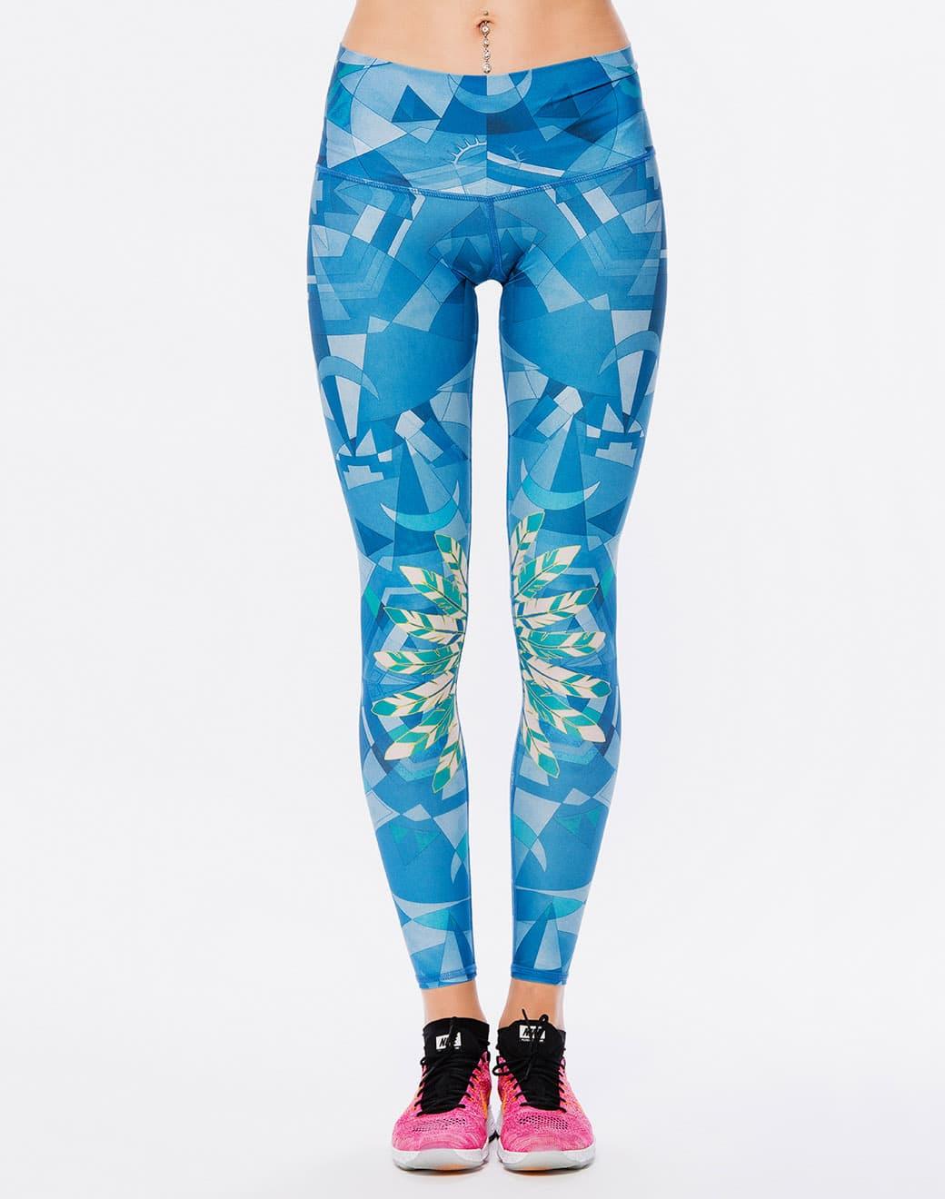 Teeki Lightning in a Bottle Desenli Spor Tayt