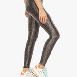 Koral Lustrous High Rise Leopard Lead Spor Tayt