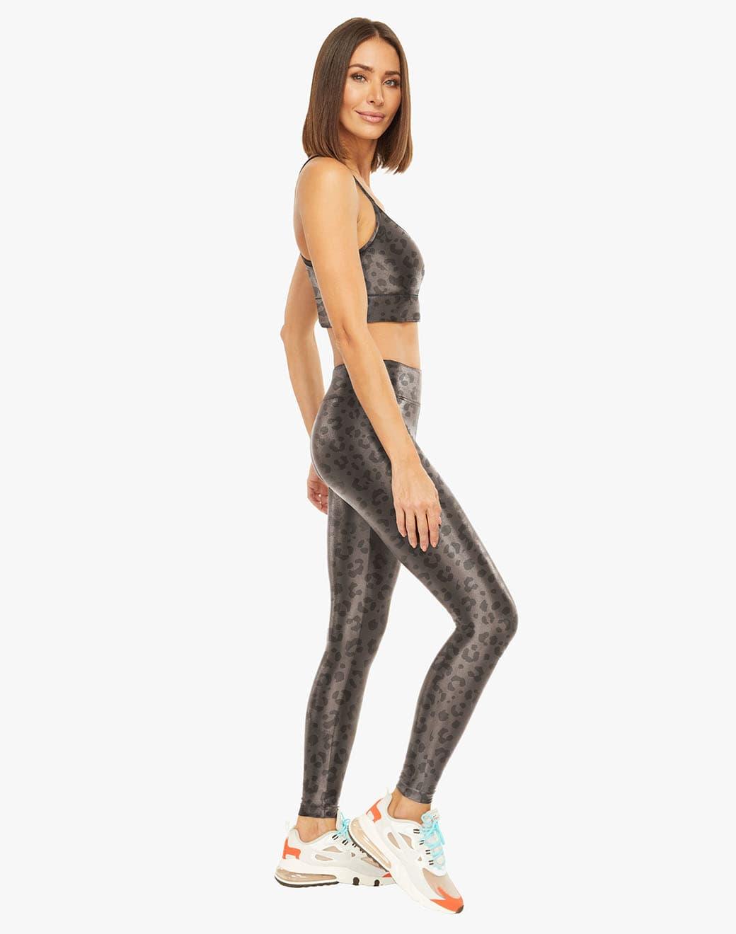 Koral Lustrous High Rise Leopard Lead Spor Tayt