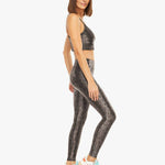 Koral Lustrous High Rise Leopard Lead Spor Tayt