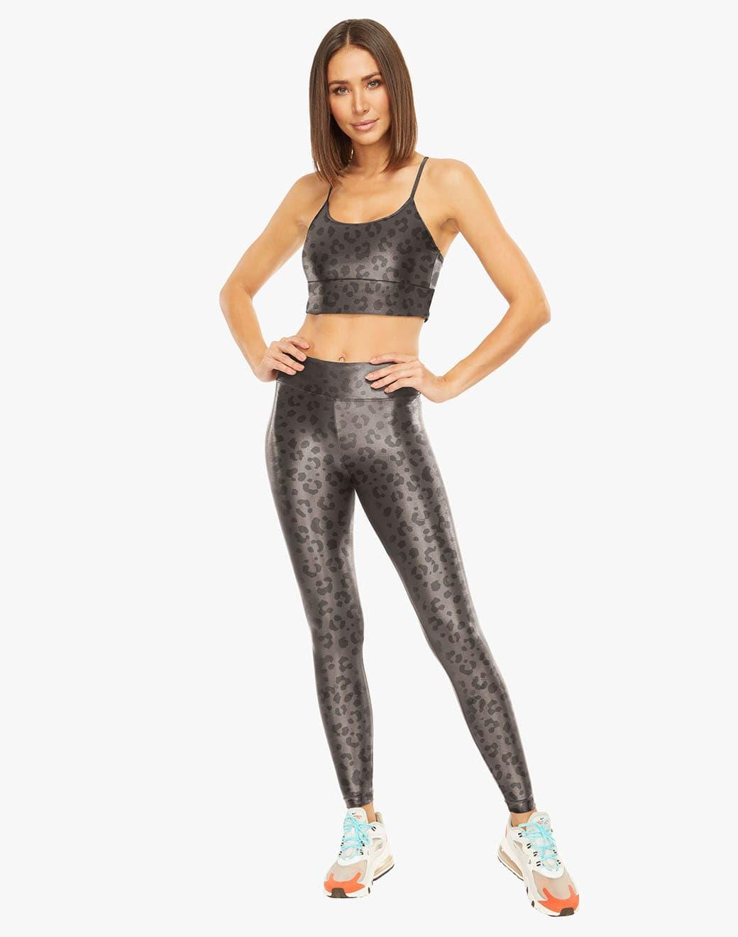 Koral Lustrous High Rise Leopard Lead Spor Tayt