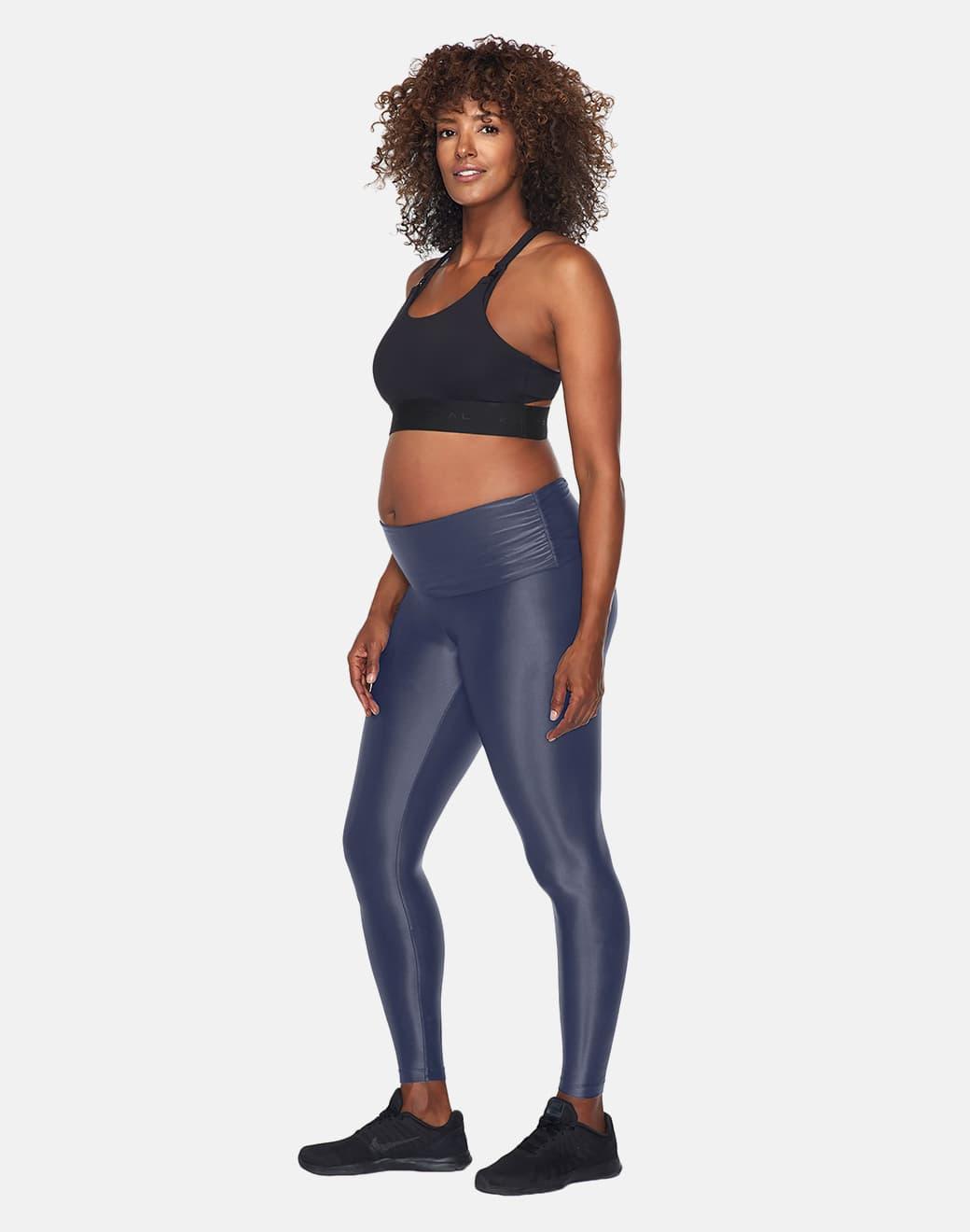 Koral Lustrous Maternity Legging Midnight Blue Hamile Tayt