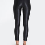 Koral Lustrous Mid Rise Siyah Spor Tayt