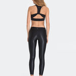 Koral Lustrous Mid Rise Siyah Spor Tayt