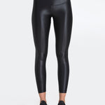 Koral Lustrous Mid Rise Siyah Spor Tayt