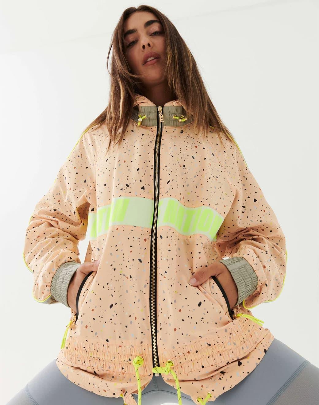 P.E Nation Man Down Jacket in Rock Print Spor Ceket