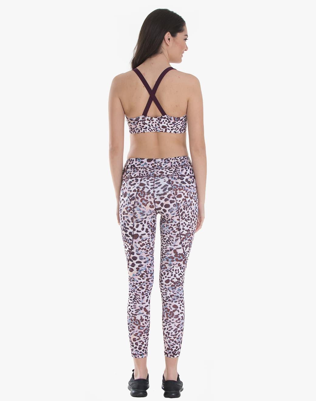 Varley Pacific Rose Leopard Compression Spor Tayt