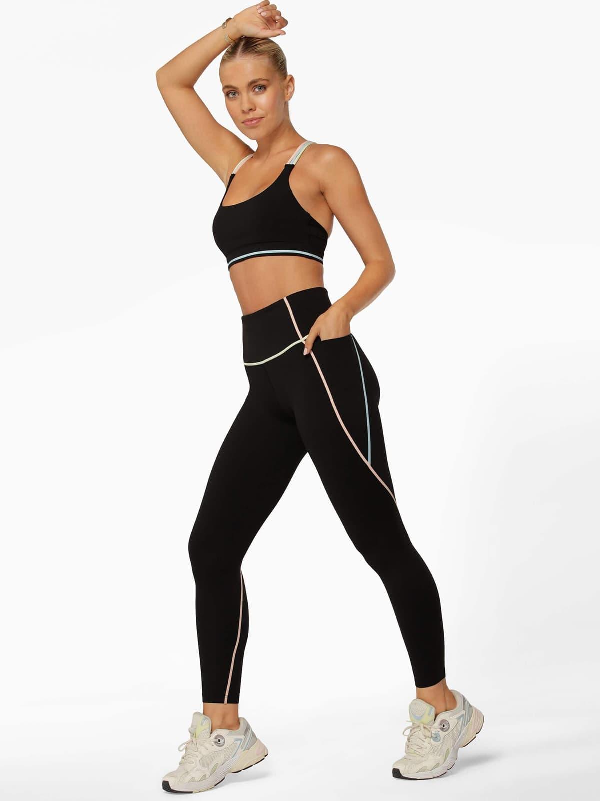 Lorna Jane Pastel Glow Recycled No Chafe Ankle Biter Leggings Tayt