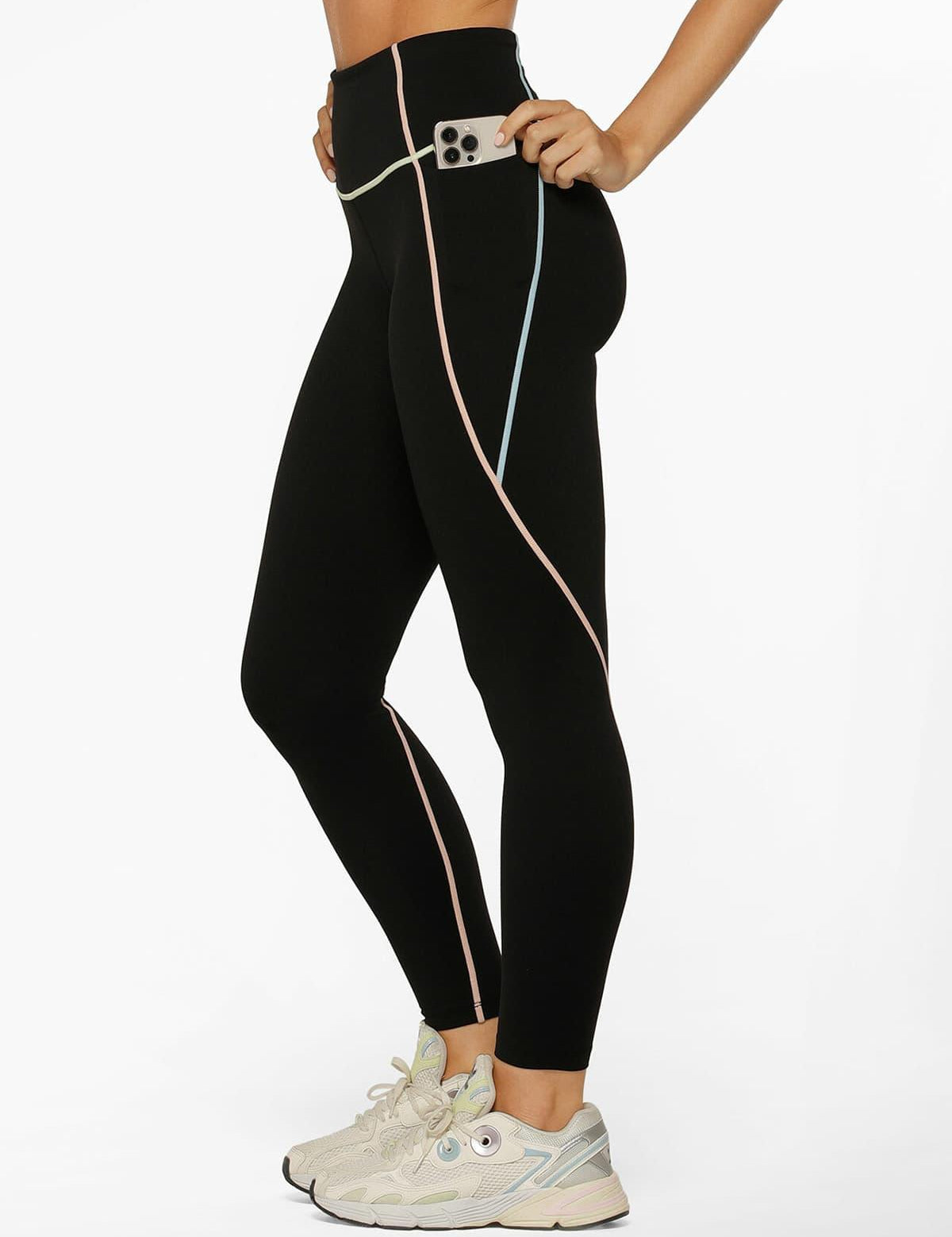 Lorna Jane Pastel Glow Recycled No Chafe Ankle Biter Leggings Tayt