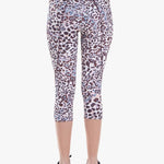 Varley Pico Rose Leopard Kapri Spor Tayt