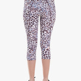 Varley Pico Rose Leopard Kapri Spor Tayt