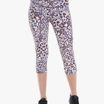 Varley Pico Rose Leopard Kapri Spor Tayt