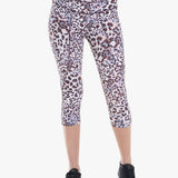 Varley Pico Rose Leopard Kapri Spor Tayt