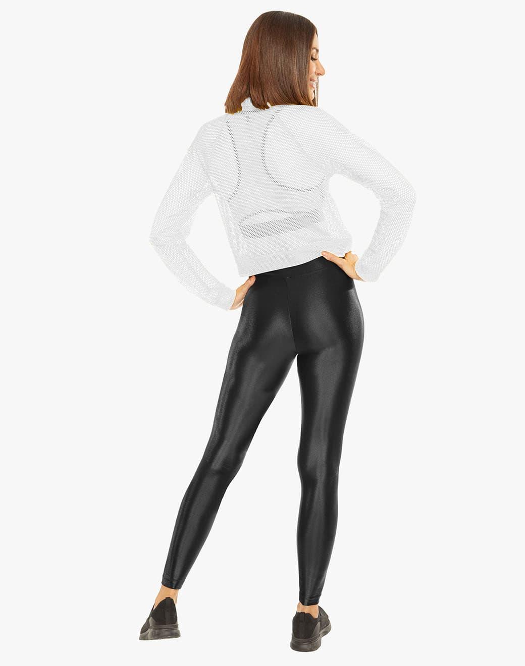 Koral Pump Open Mesh Pullover White Sweatshirt
