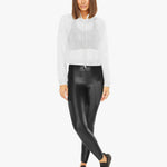 Koral Pump Open Mesh Pullover White Sweatshirt