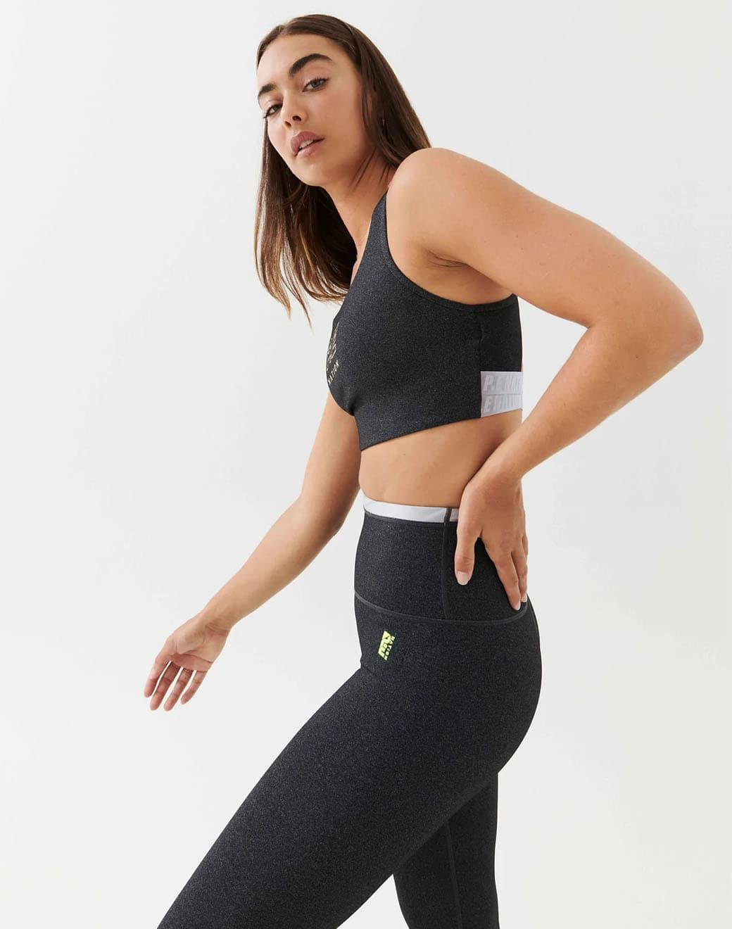 P.E Nation Reaction Sports Bra in Charcoal Marl Spor Sütyeni