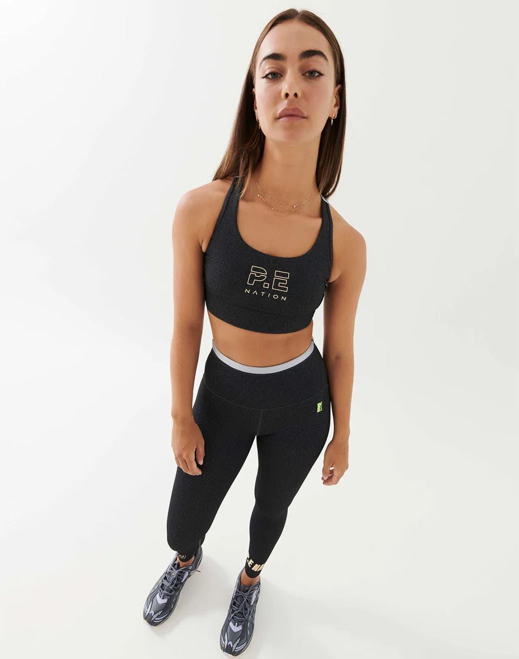 P.E Nation Reaction Sports Bra in Charcoal Marl Spor Sütyeni