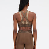 New Balance Relentless Crop Bra Spor Sütyeni - Earth