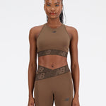 New Balance Relentless Crop Bra Spor Sütyeni - Earth
