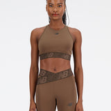 New Balance Relentless Crop Bra Spor Sütyeni - Earth
