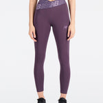 New Balance Relentless Crossover High Rise 7/8 Tight Spor Tayt - Burgundy