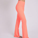 Onzie Rib Studio Flare Legging Pant Peach Punch Pantolon