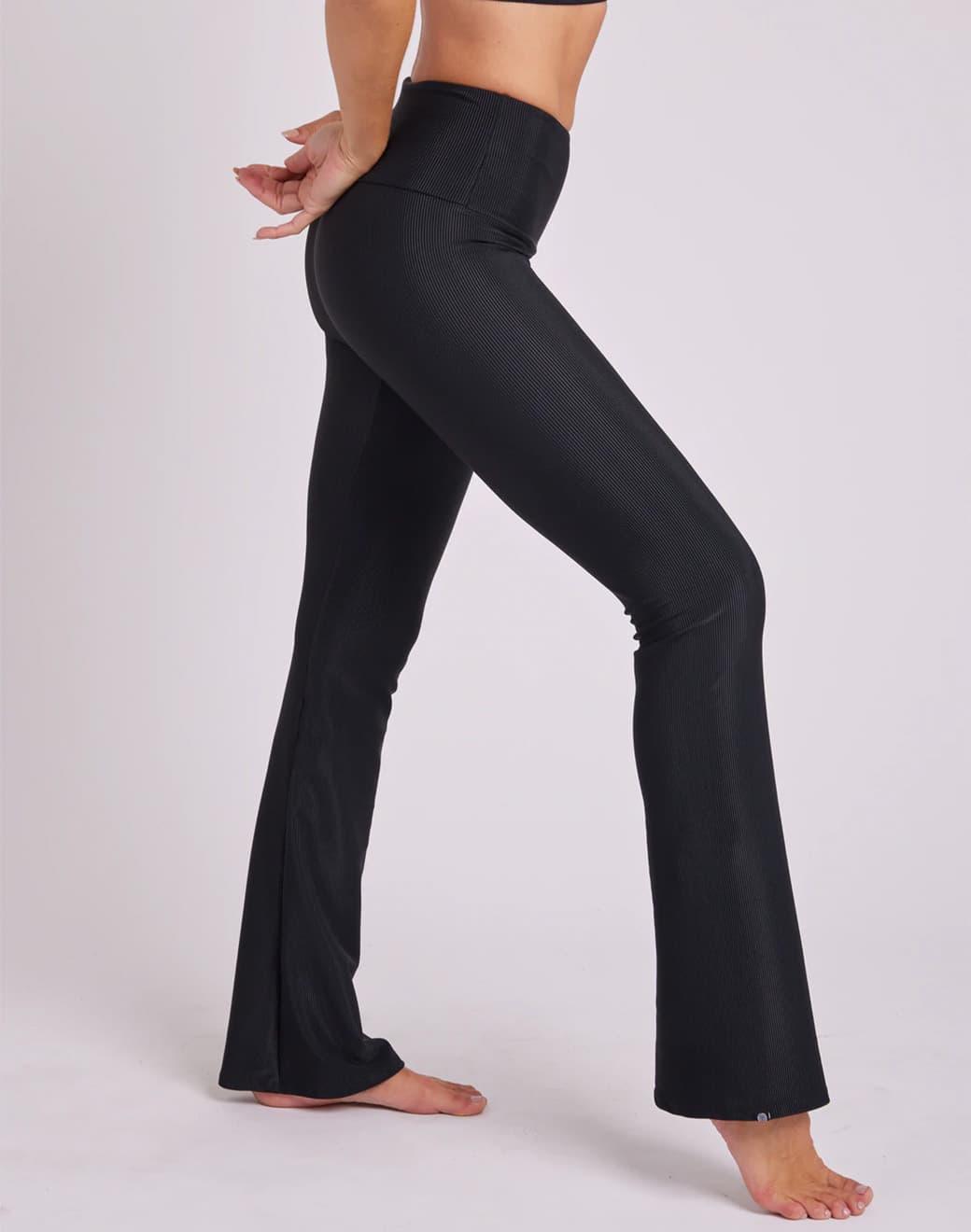 Onzie Rib Studio Flare Legging Pant Siyah Pantolon