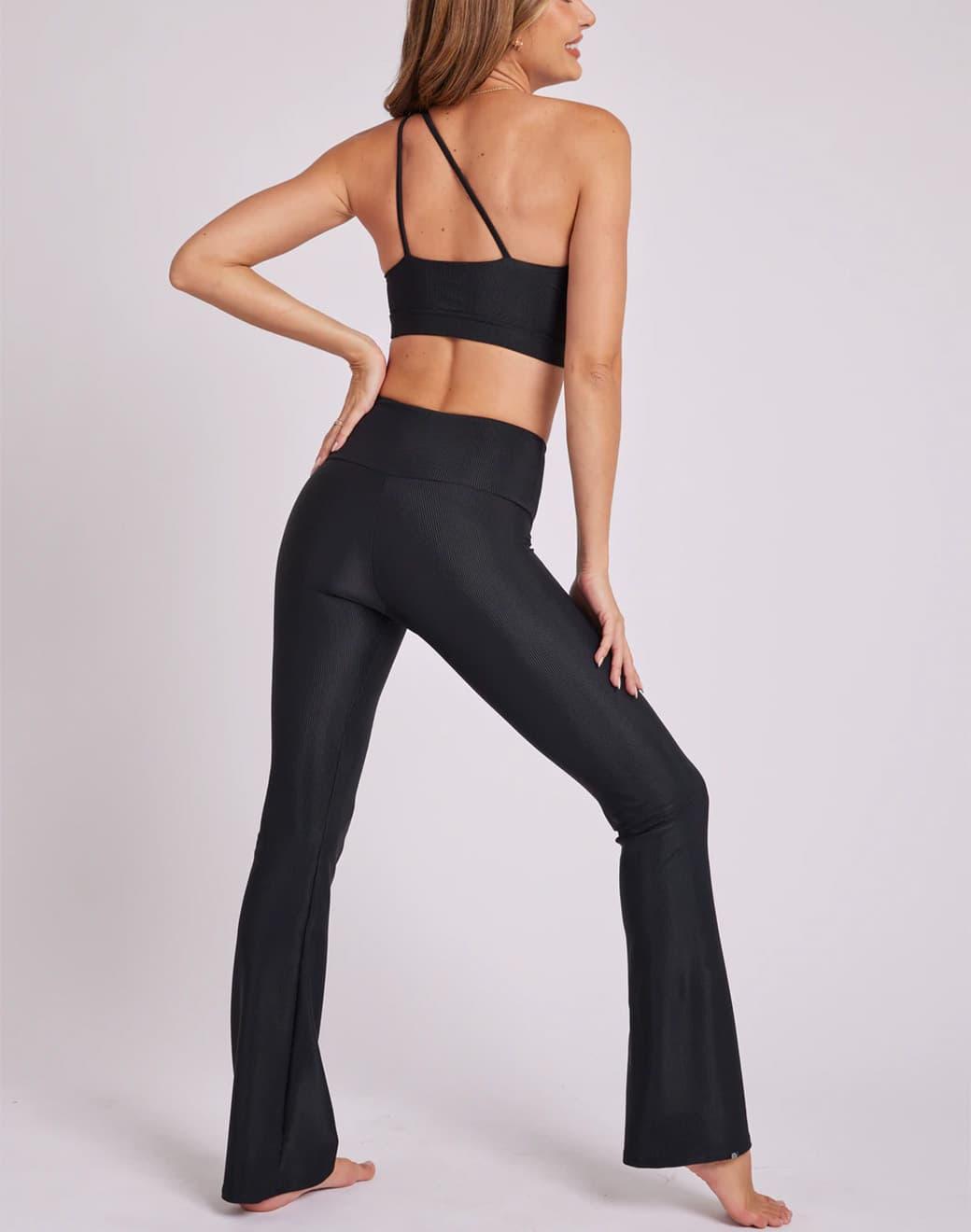 Onzie Rib Studio Flare Legging Pant Siyah Pantolon