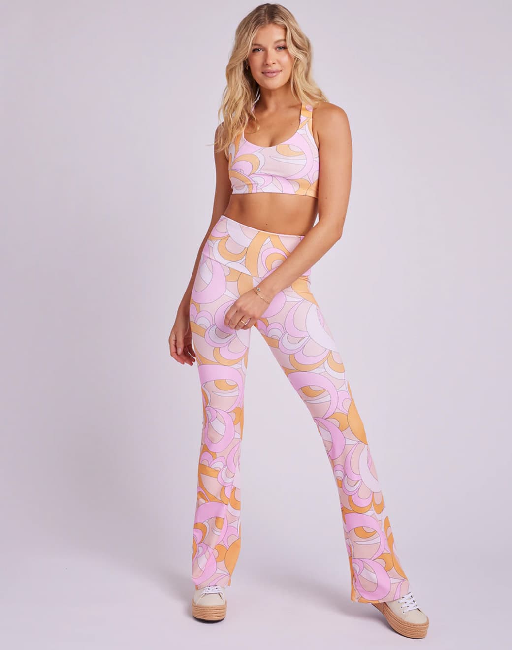 Onzie Rib Studio Flare Legging Pant Summer Groove Pantolon